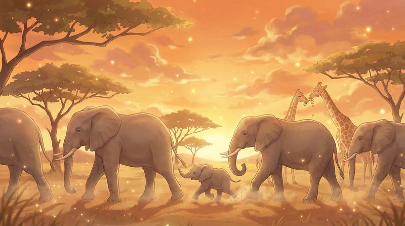 每日大赛非洲象群迁徙视频